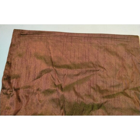 Decorative Pillow Cover Brown Handcrafted Multicolor Textured Ribbon Art 17 x 17 - Picture 5 of 6